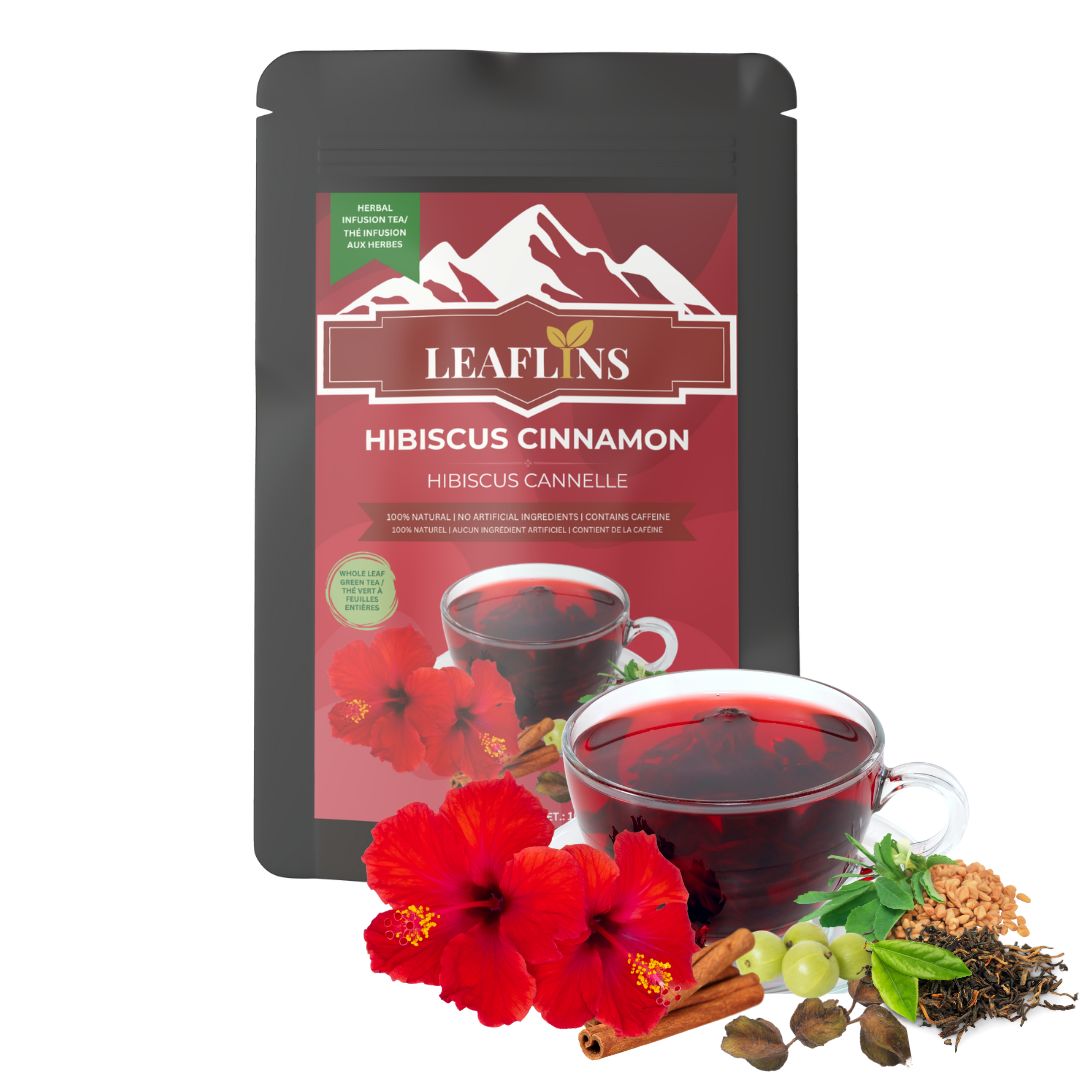 Hibiscus Cinnamon Green Tea, Loose Leaf Tea (100g | 50+Cups)