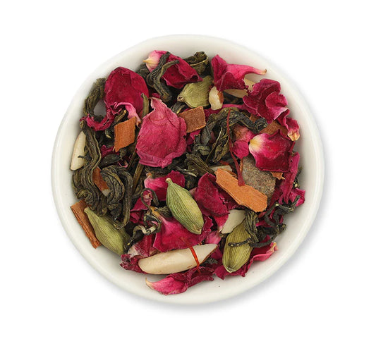 Kashmiri Saffron Kahwa Green Tea, Loose Leaf Tea (100g | 50 Cups)