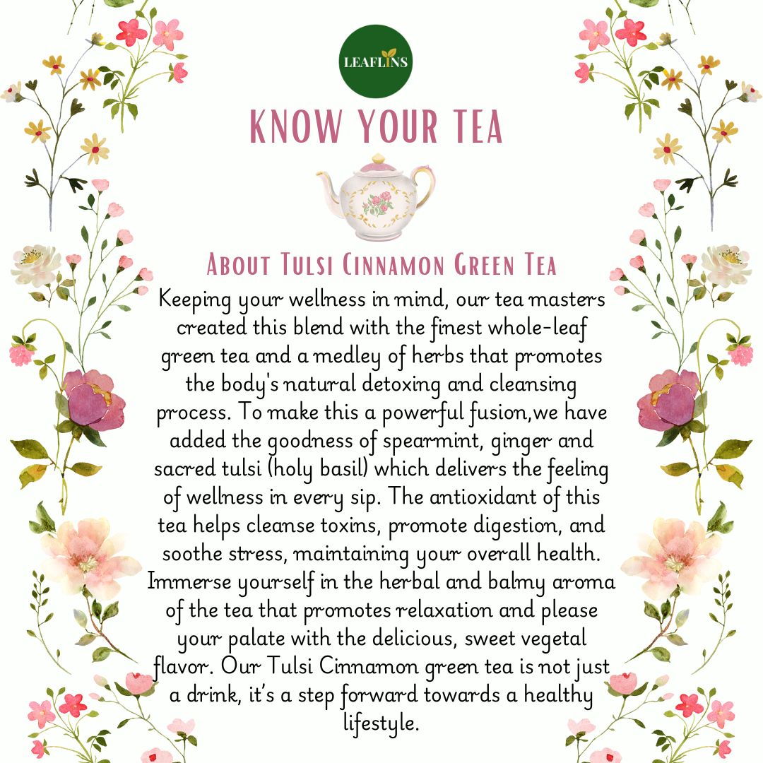 Tulsi Cinnamon Green Tea (Premium Loose Leaf)