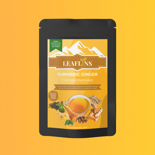 Turmeric Ginger Black Tea, 100g Loose Leaf (50+Cups)