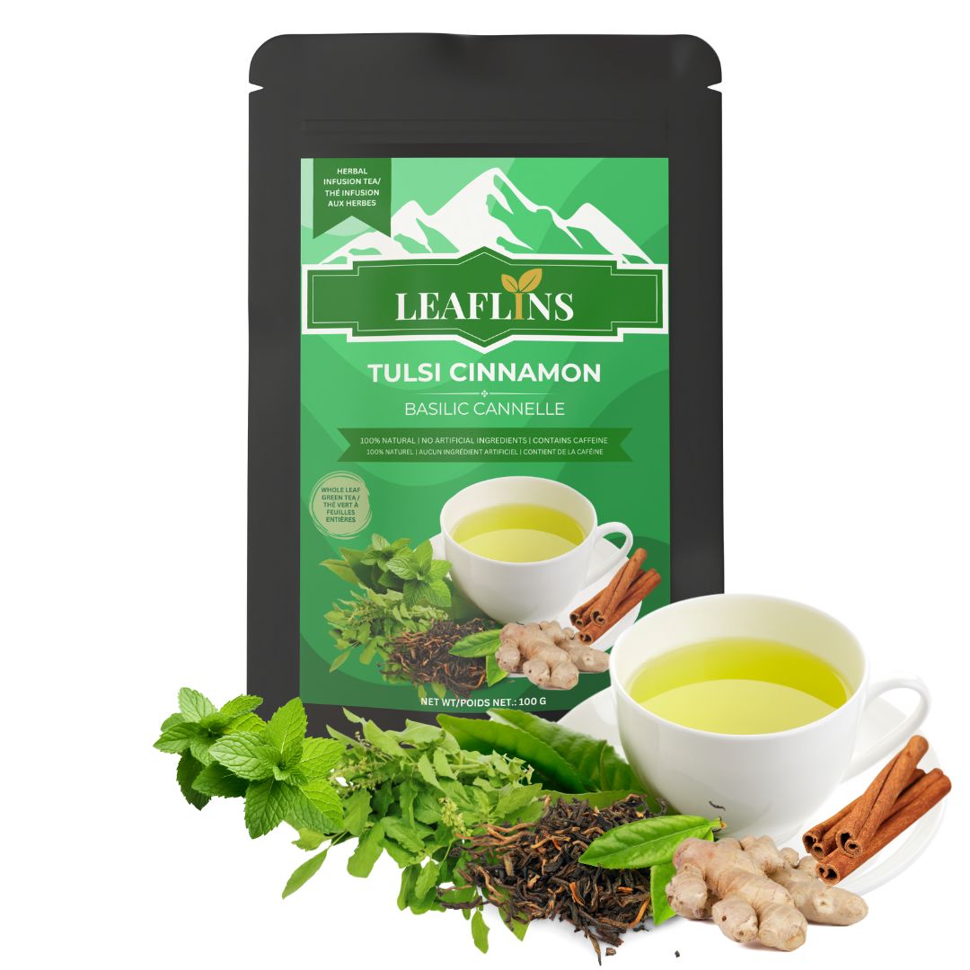 Tulsi Cinnamon Green Tea, Loose Leaf Tea (100g | 50+Cups)