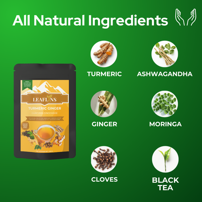 Turmeric Ginger Black Tea, 100g Loose Leaf (50+Cups)