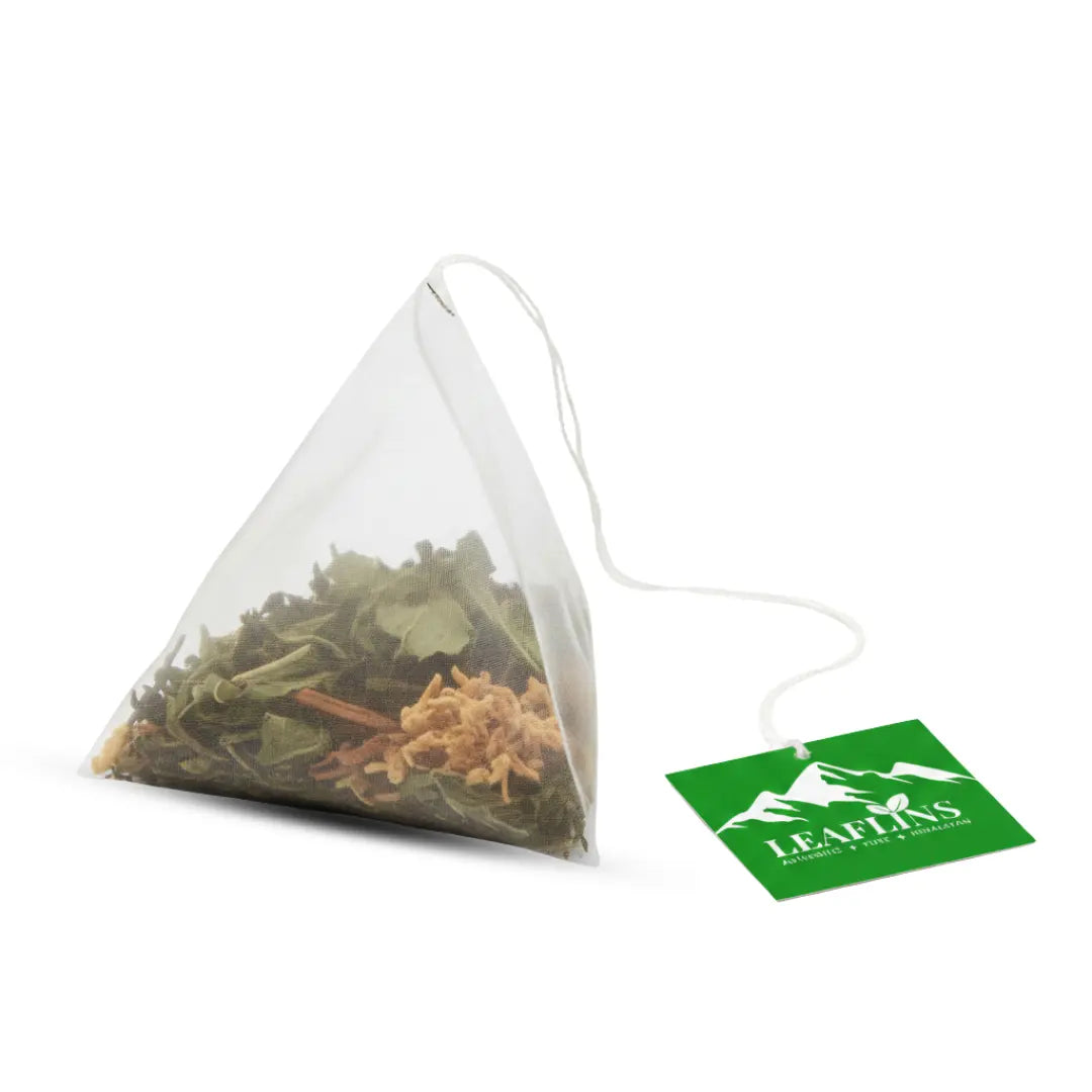 Basil Cinnamon Green Tea Bags Leaflins Tea