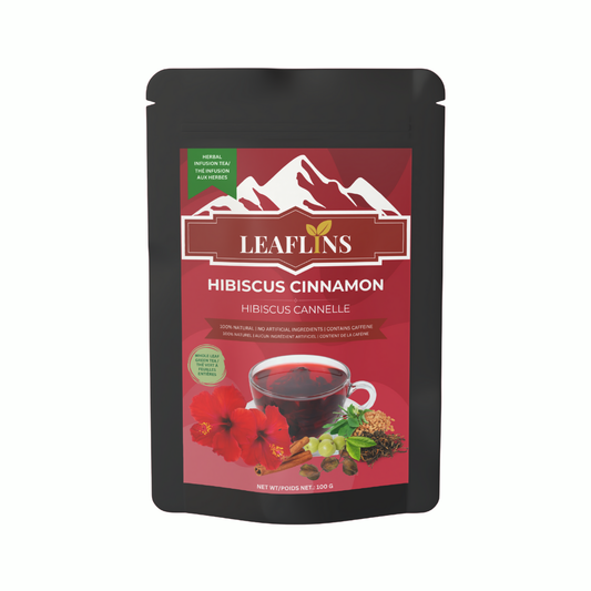 Hibiscus Cinnamon Green Tea, Loose Leaf Tea (100g | 50 Cups)