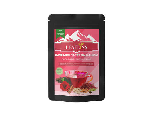Kashmiri Saffron Kahwa Green Tea (Premium Loose Leaf)