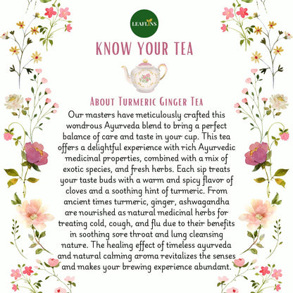 Turmeric Ginger Black Tea, 100g Loose Leaf (50+Cups)