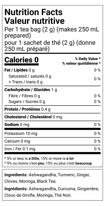 Turmeric Ginger Black Tea Bags