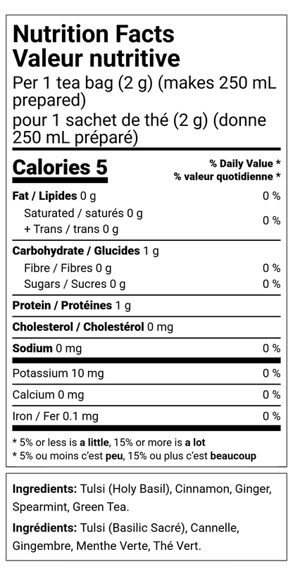 Basil Cinnamon Green Tea Bags