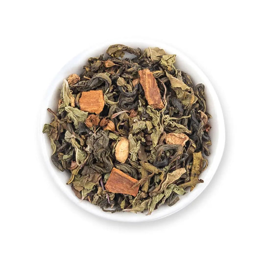 Basil Cinnamon Green Tea Bags Leaflins Tea
