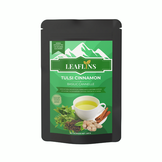 Tulsi Cinnamon Green Tea, Loose Leaf Tea (100g | 50 Cups)